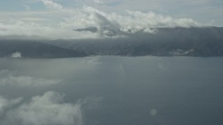 AX0159_244 - 7.6K aerial stock footage of Avalon on Catalina Island, California