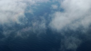 AX0160_029 - 7.6K stock footage aerial video of open water of the Pacific Ocean off the coast of Southern California