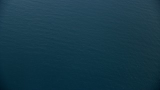 AX0160_032 - 7.6K aerial stock footage of a bird's eye view of open water of the Pacific Ocean, Southern California