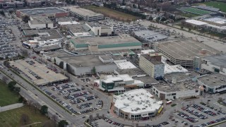 AX0167_0067 - 4K aerial stock footage of the Westfield Old Orchard shopping mall in Skokie, Illinois