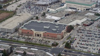 AX0167_0069 - 4K aerial stock footage of the Nordstrom store at the Westfield Old Orchard shopping mall in Skokie, Illinois