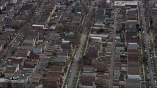 AX0168_0008 - 4K aerial stock footage of urban neighborhoods on the Southwest Side Chicago, Illinois