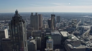 AX0171_0039 - 6.7K aerial stock footage approach and fly over Downtown Atlanta, Georgia