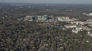 AX0171_0110 - 6.7K aerial stock footage of the Centers for Disease Control and Prevention in Atlanta, Georgia