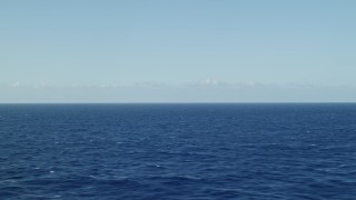 AX103_085E - 4.8K aerial stock footage of sapphire blue ocean waters, Atlantic Ocean
