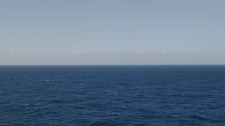 AX103_086 - 4.8K stock footage aerial video of Sapphire blue ocean water, Atlantic Ocean