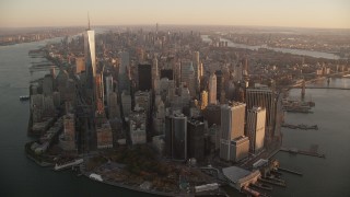 Manhattan, NY Aerial Stock Footage