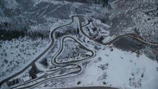 Snow Sports Aerial Stock Footage