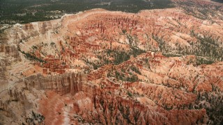 AX130_479 - 5.5K stock footage aerial video orbit buttes and groups of hoodoos, Bryce Canyon National Park, Utah