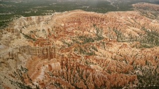 AX130_479E - 5.5K aerial stock footage of circling groups of hoodoos and buttes, Bryce Canyon National Park, Utah