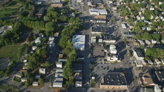 AX145_091 - 6k stock footage aerial video of a bird's eye view flying over Main Street, Providence, Rhode Island