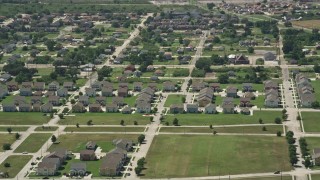 AX59_060 - 5K aerial stock footage flyby homes in Upper Ninth Ward, New Orleans, Louisiana