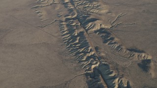 AX70_046 - 4K aerial stock footage Bird's eye of the San Andreas Fault, Southern California