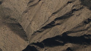 AX70_197 - 4K aerial stock footage A bird's eye of mountain slopes in the Los Padres National Forest, California