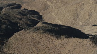 AX70_200 - 4K aerial stock footage Bird's eye view of steep mountain slopes in Los Padres National Forest, California