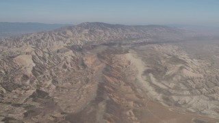 AX70_201 - 4K aerial stock footage Desert mountains in the Caliente Mountain Range, California