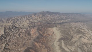 AX70_202 - 4K aerial stock footage Flyby desert mountains in the Caliente Mountain Range, California