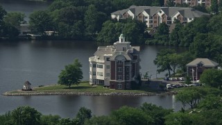 AX72_071 - 5.1K aerial stock footage of Compass Pointe office building in Dover, Delaware