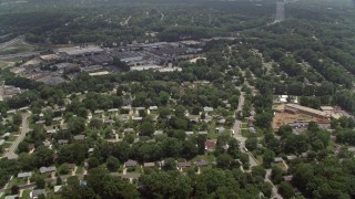 AX74_017E - 4.8K aerial stock footage flying over residential suburbs in Springfield, Virginia