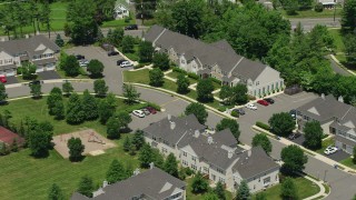 Town Houses Aerial Stock Footage