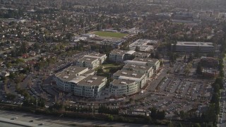 AXSF12_027 - 5K aerial stock footage flying away from Apple Headquarters, Cupertino, California