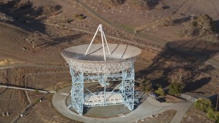 AXSF12_051 - 5K aerial stock footage of orbiting The Dish in the Stanford Foothills, Stanford, California