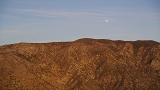 AXSF17_055 - 5K aerial stock footage of flying by Temblor Range desert mountains, San Luis Obispo County, California