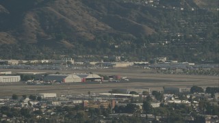 CAP_004_003 - HD stock footage aerial video of Bob Hope International Airport in Burbank, California