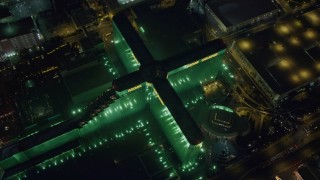 DCA03_137 - 4K aerial stock footage of orbiting MGM Grand, Las Vegas, Nevada Night