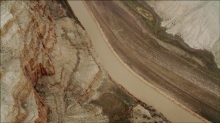 DCA04_023 - 4K aerial stock footage of a bird's eye view of Colorado River in Grand Canyon, Arizona