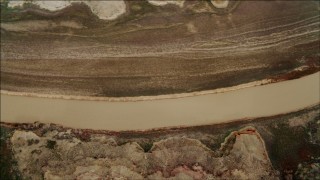 DCA04_024 - 4K aerial stock footage of a bird's eye view of Colorado River in Grand Canyon, Arizona