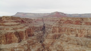 DCA04_035 - 4K aerial stock footage of steep, jagged cliffs in Grand Canyon, Arizona