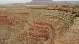 DCA04_049 - 4K aerial stock footage of flying by a cliff face in Grand Canyon, Arizona