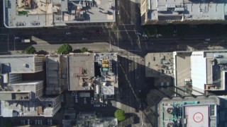DCA05_041 - 4K aerial stock footage of South Grand Avenue through Downtown Los Angeles, California