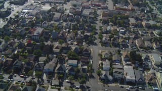 DCA05_055 - 4K aerial stock footage of flying over Pico-Union residential neighborhood, Los Angeles, California