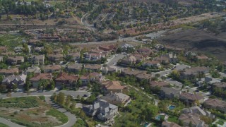 DCA05_153 - 4K aerial stock footage of flying over residential neighborhoods, Calabasas, California
