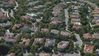 DCA06_072 - 4K aerial stock footage of flying away from mansions in Bel Air, California