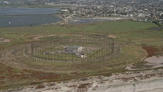 DCA08_032 - 4K aerial stock footage orbit building at military complex, Chula Vista, California