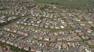 DCA08_116 - 4K aerial stock footage of suburban tract homes, Chula Vista, California