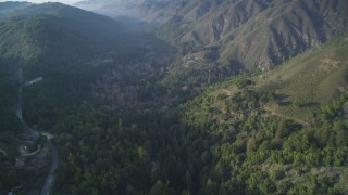 DCSF03_053 - 5K aerial stock footage Flying over Pfeiffer Big Sur State Park, Big Sur, California
