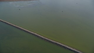 DCSF09_030 - Aerial stock footage of 5K Aerial Video of A reverse view of wetlands in Union City, California