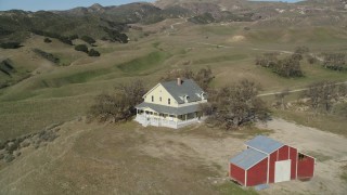 Farmhouses and Ranch Houses Aerial Stock Footage