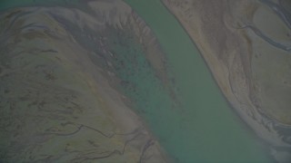 DFKSF06_146 - 5K aerial stock footage of a bird's eye view of the marshes near Bolinas Lagoon, Bolinas, California