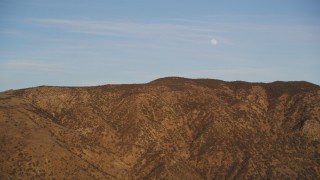 DFKSF17_043 - 5K aerial stock footage of flying by Temblor Range desert mountains, San Luis Obispo County, California