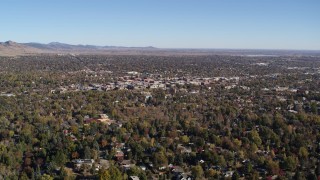 DX0001_001893 - 5.7K aerial stock footage of a wide view of Boulder, Colorado and surrounding neighborhoods