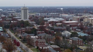 DX0001_003251 - 5.7K aerial stock footage flying by the University of Kentucky campus, Lexington, Kentucky