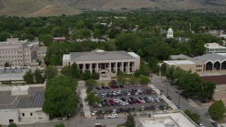 DX0001_007_015 - 5.7K stock footage aerial video of the Supreme Court and the Nevada State Capitol in Carson City, Nevada