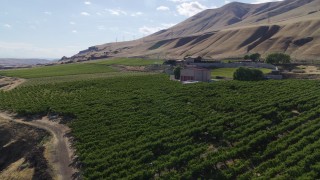 DX0001_018_019 - 5.7K aerial stock footage approach to the Maryhill Winery in Goldendale, Washington