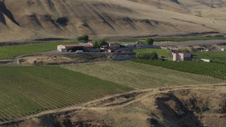 DX0001_018_032 - 5.7K aerial stock footage of a stationary view of the Maryhill Winery in Goldendale, Washington