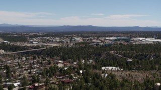 DX0002_134_008 - 5.7K aerial stock footage ascend for wide view of Los Alamos National Laboratory, New Mexico